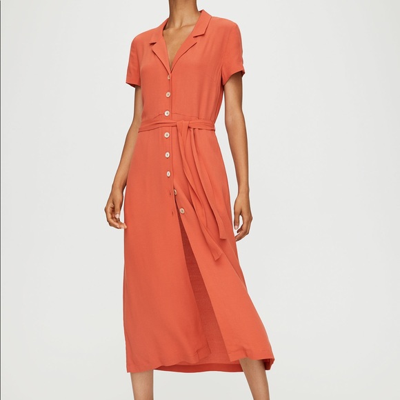 Aritzia Dresses & Skirts - Wilfred Shirt Dress, Sinopia, Sz. M, NWT